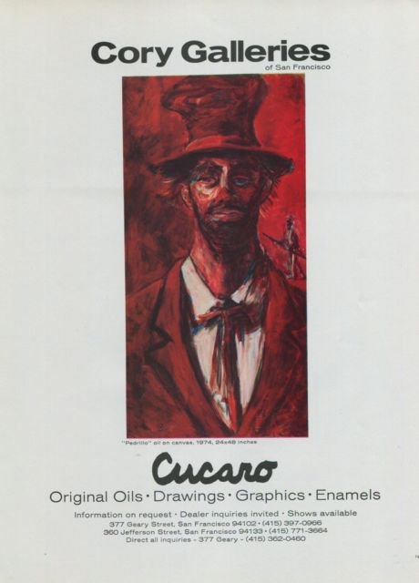Cucaro Vintage 1974 Art Ad Pedrillo 1970s Publicite Advert