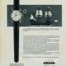 1957 Enicar Watch Company Tresor du Mayflower Vintage Swiss Print Ad Publicite Suisse Montres