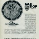 Imhof Clock Company 1957 Swiss Print Ad Suisse Publicite L'Heure Universelle Arthur Imhof S.A. Imhof Clock Company 1957 Swiss Print Ad Suisse Publicite L'Heure Universelle Arthur Imhof S.A.
