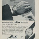 1958 Mido Mido Datometer Watch Advert Publicite Suisse Swiss Print Ad Switzerland Mido Watch Co