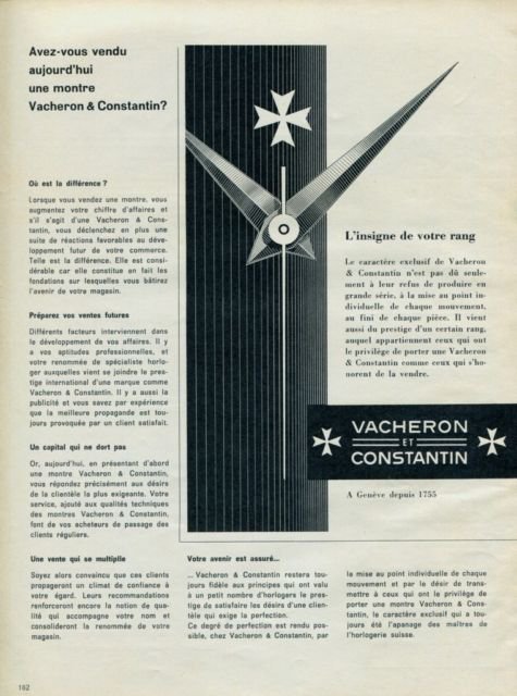1963 Vacheron & Constantin Watch Company Switzerland 1963 Swiss Ad Suisse Advert