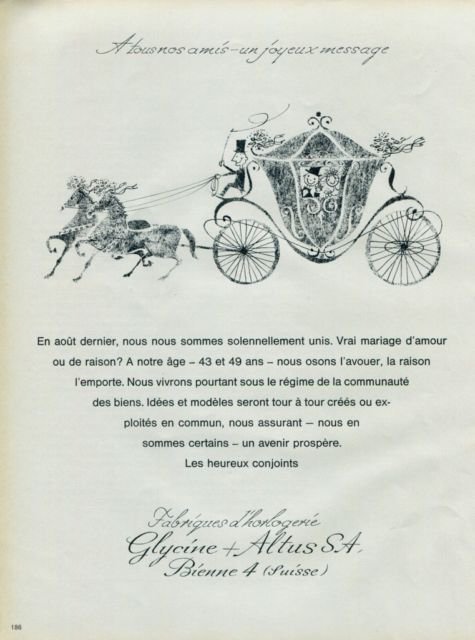 1963 Glycine + Altus SA Watch Company Switzerland Vintage 1963 Swiss Ad Suisse Advert Advertisement