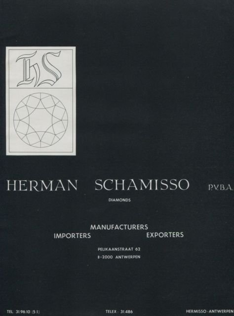 1971 Jeweler Herman Schamisso Antwerpen Vintage 1971 Swiss Ad Suisse Publicite Advert