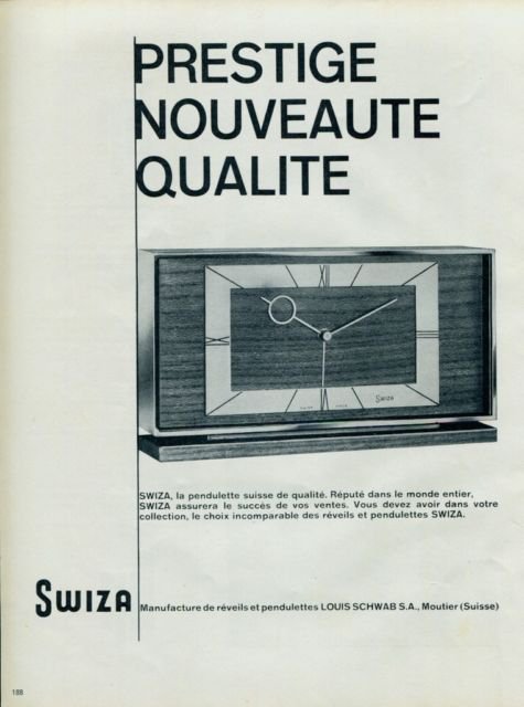1963 Swiza Clock Company Louis Schwab S.A. 1963 Swiss Ad Suisse Advert Horlogerie Horology