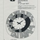 1971 Foire de Bale Swiss Watch Fair Basle Basel Switzerland 1971 Swiss Ad Suisse Advert