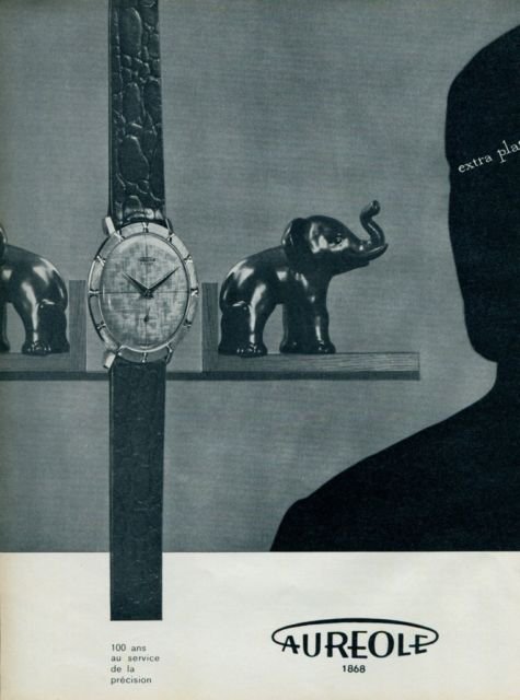 Aureole Watch Company Vintage 1963 Swiss Ad Suisse Advert Horlogerie Switzerland