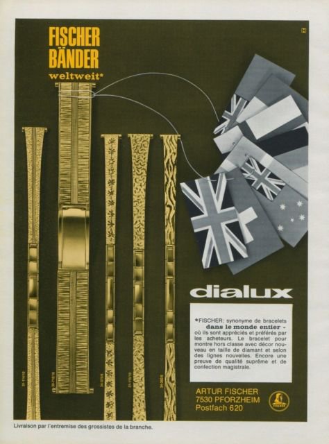 Artur Fischer Bander Company Germany 1971 Swiss Ad Suisse Advert Horology Horlogerie