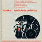 1963 Incabloc Porte-Echappement Universel S.A. 1963 Swiss Ad Suisse Advert Horology Horlogerie