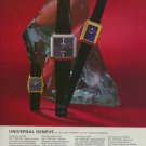 1975 Universal Geneve Watch Company Vintage 1975 Swiss Ad Suisse Advert Horology Horlogerie