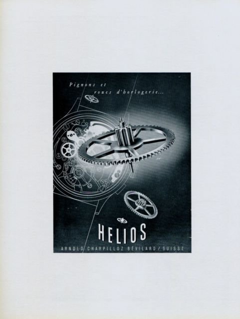 1959 Helios Company Switzerland Arnold Charpilloz 1959 Swiss Ad Suisse Advert Horology