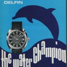 Edox Watch Company Delfin Water Champion 1975 Swiss Ad Suisse Advert Horology