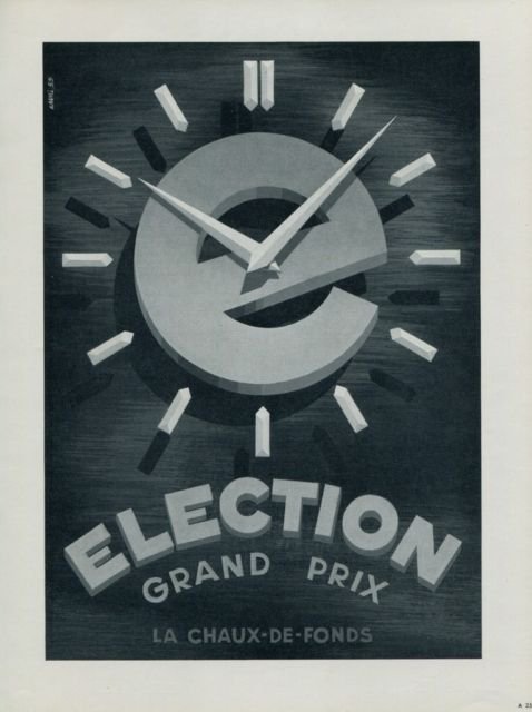 Election Watch Company Switzerland Vintage 1955 Swiss Ad Suisse Advert Horology