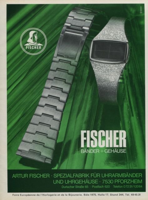 Artur Fischer Bander + Gehause Company 1975 Swiss Ad Advert Suisse Horlogerie
