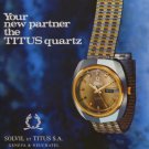 Solvil & Titus Watch Company Switzerland 1975 Swiss Ad Advert Suisse Horlogerie