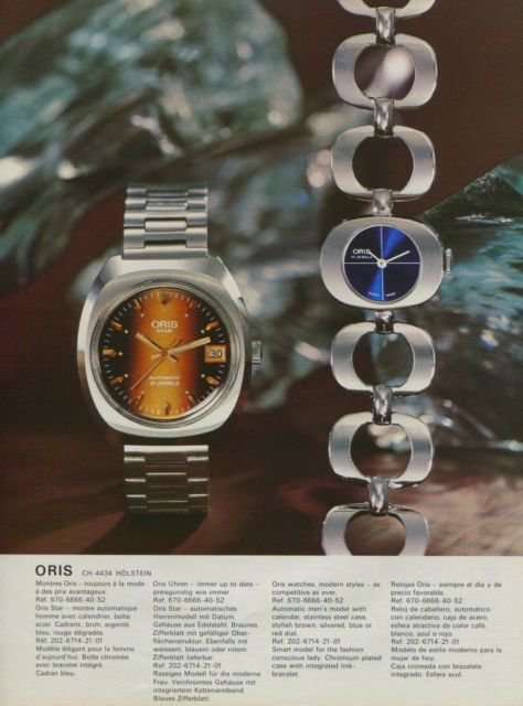 1975 Oris Watch Company Holstein Switzerland Vintage 1975 Swiss Ad Suisse Advert Horology