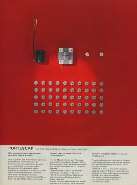 Portescap Company Socrem Advert Vintage 1975 Swiss Ad Suisse Advert Horlogerie Horology