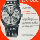 Cyma Watch Company Synchron S.A. Vintage 1971 Swiss Ad Suisse Advert Horlogerie