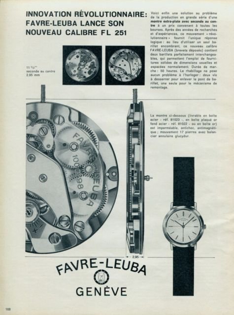 1963 Favre-Leuba Watch Company Geneva Vintage 1963 Swiss Ad Suisse Advert Horlogerie