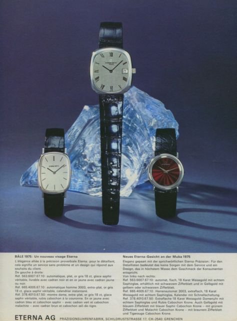 Eterna Watch Company Switzerland Vintage 1975 Swiss Ad Suisse Advert Horology