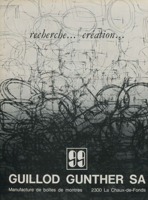 Guillod Gunther SA Company 1975 Swiss Ad Advert Suisse Horlogerie Horology