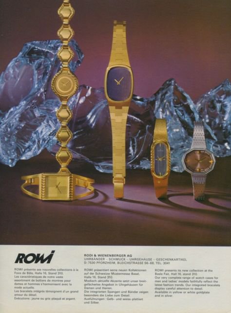 RoWi Rodi & Wienenberger Germany 1975 Swiss Ad Advert Horlogerie Horology
