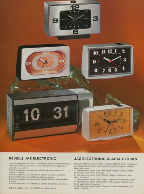 1975 Jaz Clock Company Paris France Vintage 1975 Swiss Ad Suisse Advert Horology Horlogerie