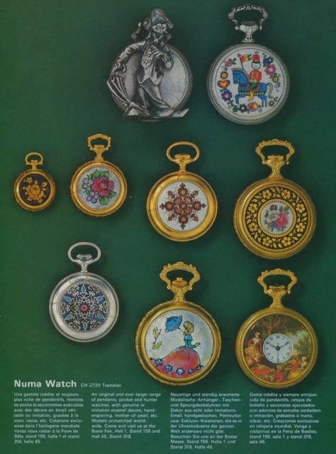 Numa Watch Company Tramelan Switzerland Vintage 1975 Swiss Ad Advert Suisse