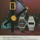 Gruen Watch Company Neuchatel Switzerland Vintage 1975 Swiss Ad Suisse Advert