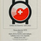 Ebauches SA Switzerland Vintage 1975 Swiss Ad Suisse Advert Horlogerie Horology