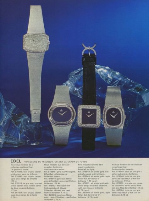 Ebel Watch Company Switzerland Vintage 1975 Swiss Ad Suisse Advert Horology