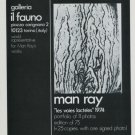 Man Ray Vintage 1974 Art Ad Galleria il Fauno Italy