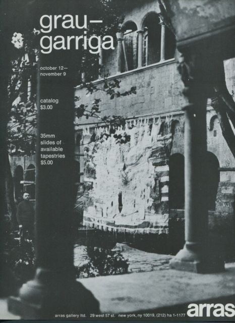 Grau-Garriga Vintage 1974 Art Exhibition Ad Advert Arras Gallery, NY