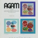 1974 Yaacov Agam Vintage 1970's Art Ad Advert Advertisement