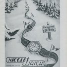 1946 Nicolet Watch Company Tramelan Switzerland Vintage 1946 Swiss Ad Suisse Advert