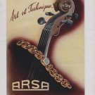 Arsa Watch Company Vintage 1946 Swiss Ad Tramelan Switzerland Suisse Advert