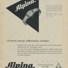 Alpina Watch Company Bienne Switzerland 1957 Swiss Ad Suisse Advert