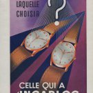 1946 Incabloc Watch Part Company Switzerland 1946 Swiss Ad Suisse Advert Horology Horlogerie 1946 Incabloc Watch Part Company Switzerland 1946 Swiss Ad Suisse Advert Horology Horlogerie