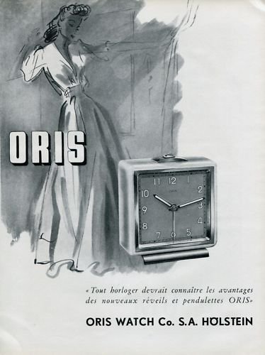 1946 Oris Watch Company Switzerland Vintage 1946 Swiss Ad Suisse Advert Horology
