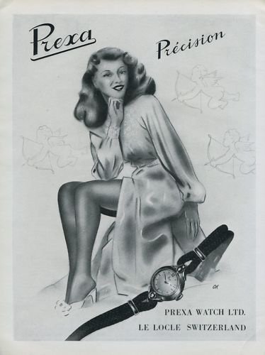 1946 Prexa Watch Company Le Locle Switzerland Vintage 1946 Swiss Ad Suisse Advert Horology