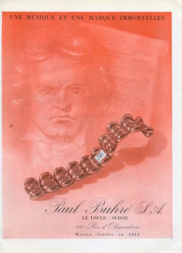 1946 Paul Buhre Watch Company Switzerland Vintage 1946 Swiss Ad Suisse Advert Horology