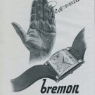 Bremon Watch Company Vintage 1946 Swiss Ad La Chaux-de-Fonds Switzerland Suisse