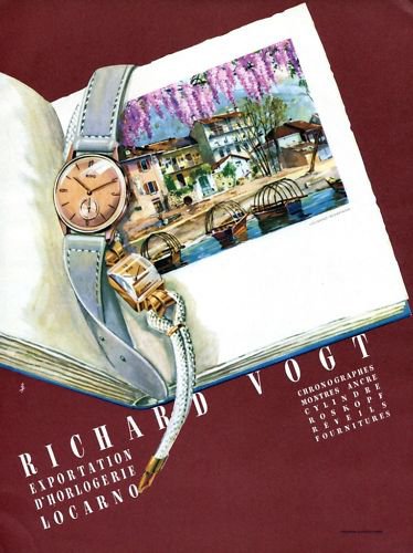 1946 Rivo Richard Vogt Watch Company Locarno Switzerland Vintage 1946 Swiss AdSuisse Advert