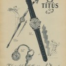 Titus Watch Company Switzerland 1957 Swiss Ad Geneva Geneve Suisse Advert