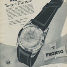 1957 Pronto Watch Company Le Noirmont Switzerland Vintage 1957 Swiss Ad Suisse Advert