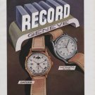 1946 Record Watch Company Switzerland Vintage 1946 Swiss Ad Suisse Advert