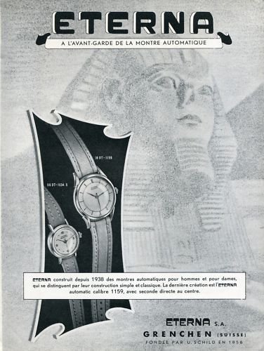 1946 Eterna Watch Company Vintage 1946 Swiss Ad Grenchen Switzerland Suisse Advert Horology