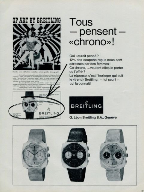 1967 Breitling Watch Company Geneva Switzerland Vintage 1960s Swiss Ad Suisse Advert