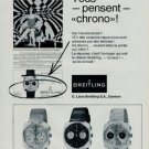 1967 Breitling Watch Company Geneva Switzerland Vintage 1960s Swiss Ad Suisse Advert