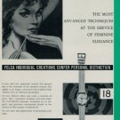 1960 Felca Watch Company Switzerland Catarina Vintage 1960 Swiss Ad Suisse Advert