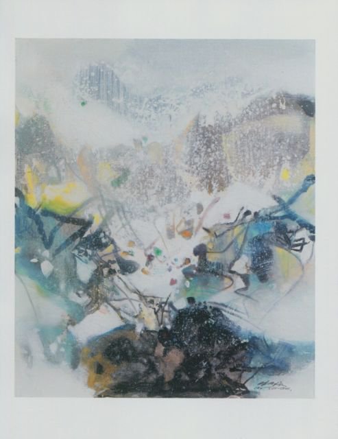 Chu Teh-Chun Hivernal (Zhu Dequn) Art Ad Advertisement